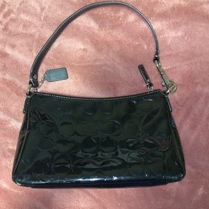 Black Patent Leather Coach Purse